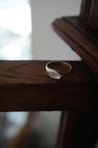 Silver Ring M001 珍珠母貝